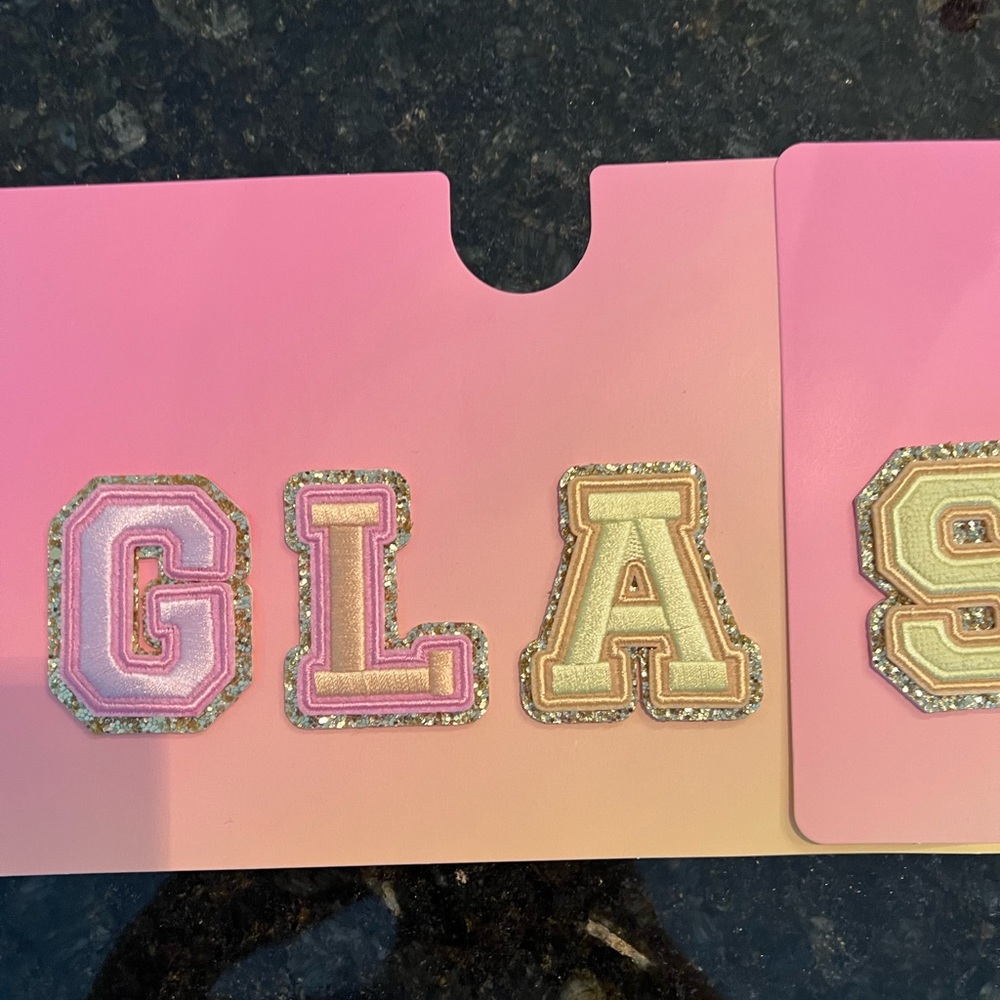 Stoney Clover Lane Patch Letters Individual G L A S W I M